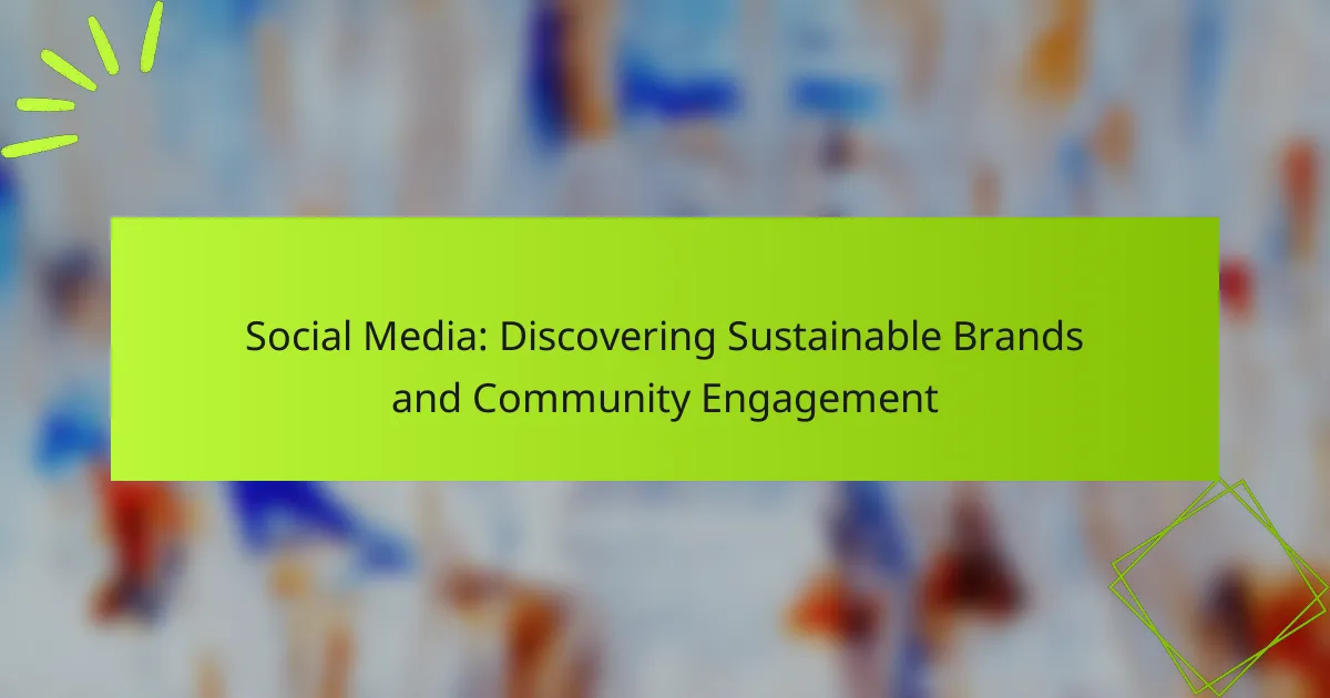 Social Media: Discovering Sustainable Brands and Community Engagement