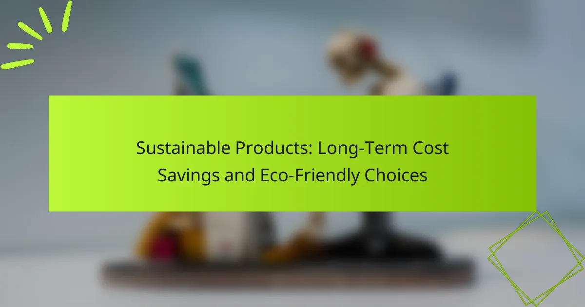 Sustainable Products: Long-Term Cost Savings and Eco-Friendly Choices