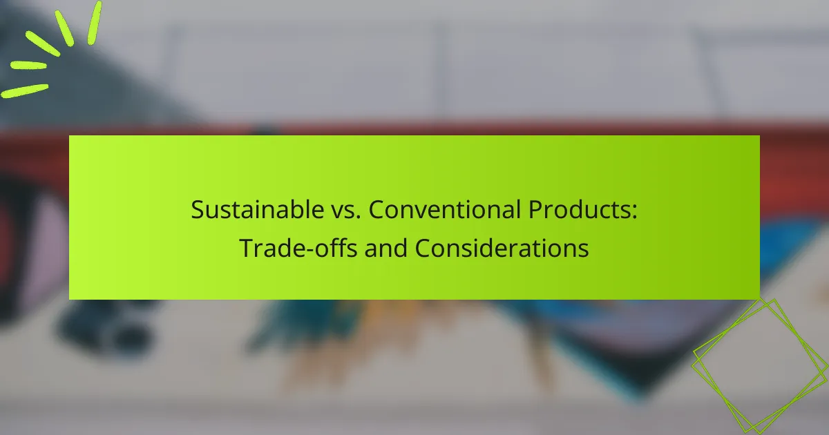 Sustainable vs. Conventional Products: Trade-offs and Considerations
