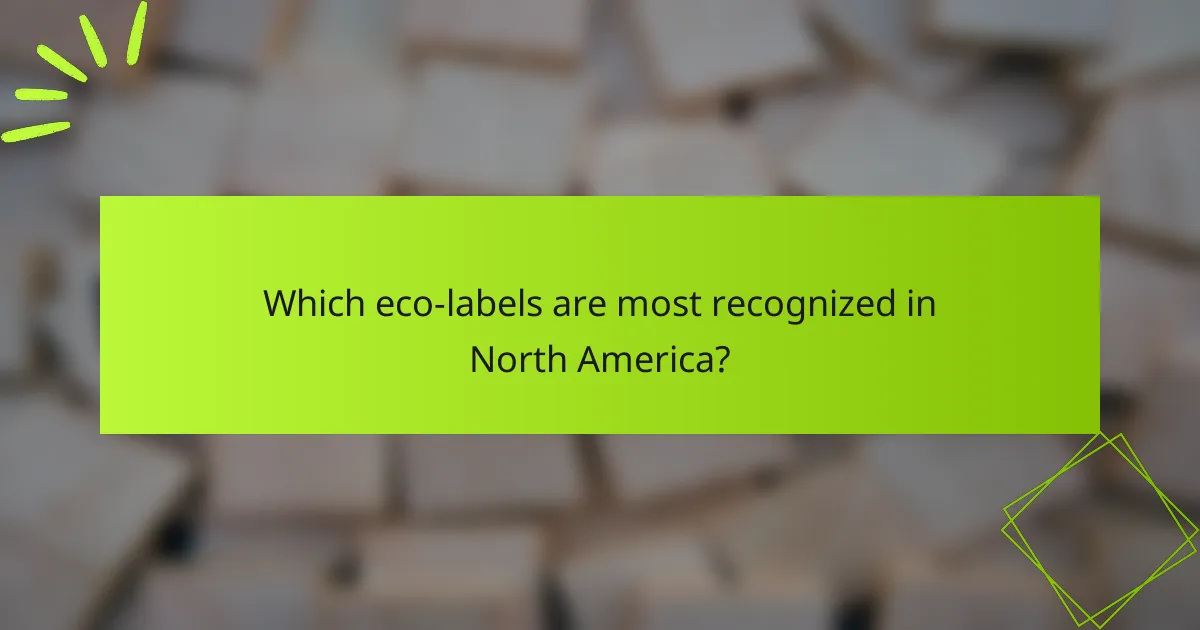 Which eco-labels are most recognized in North America?